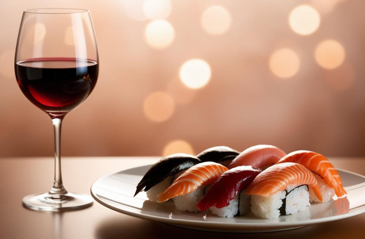Atelier dégustation de vins et sushis