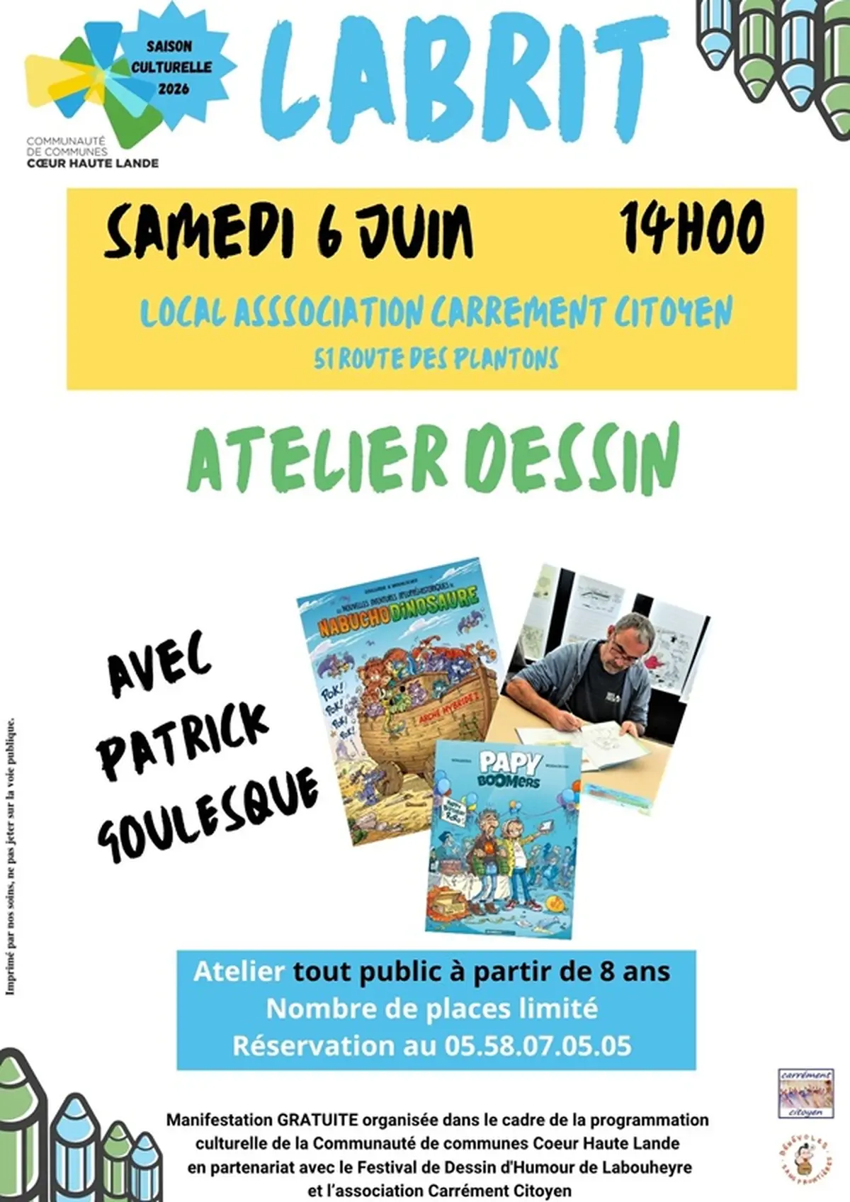 ATELIER DESSIN avec Patrick Goulesque