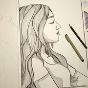 Atelier dessin : le profil méditatif