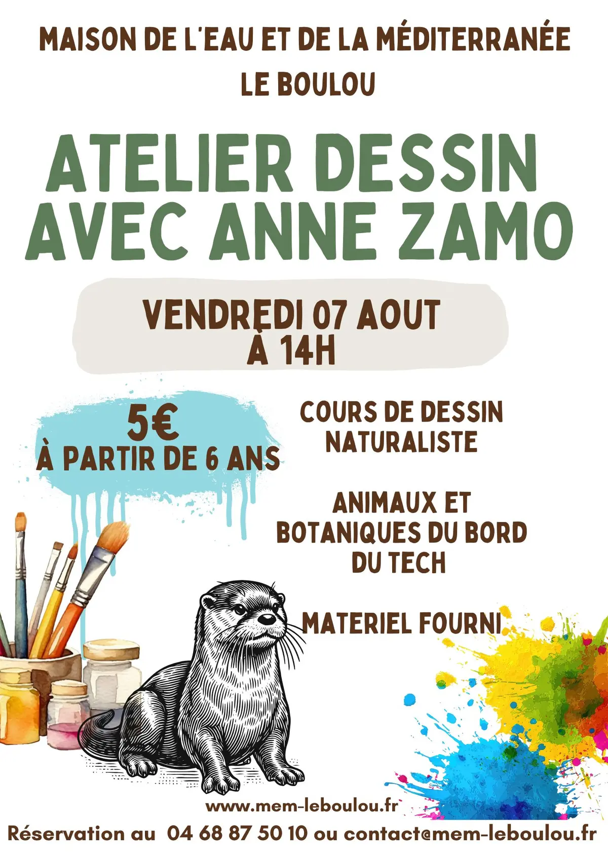Atelier Dessin Naturaliste Avec L’artiste Anne Zamo