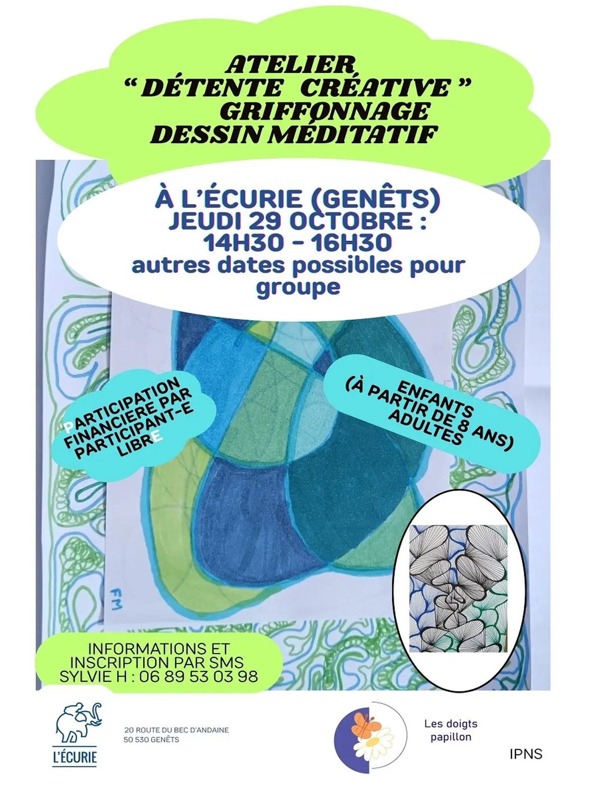 Atelier détente créative griffonnage - dessin méditatif
