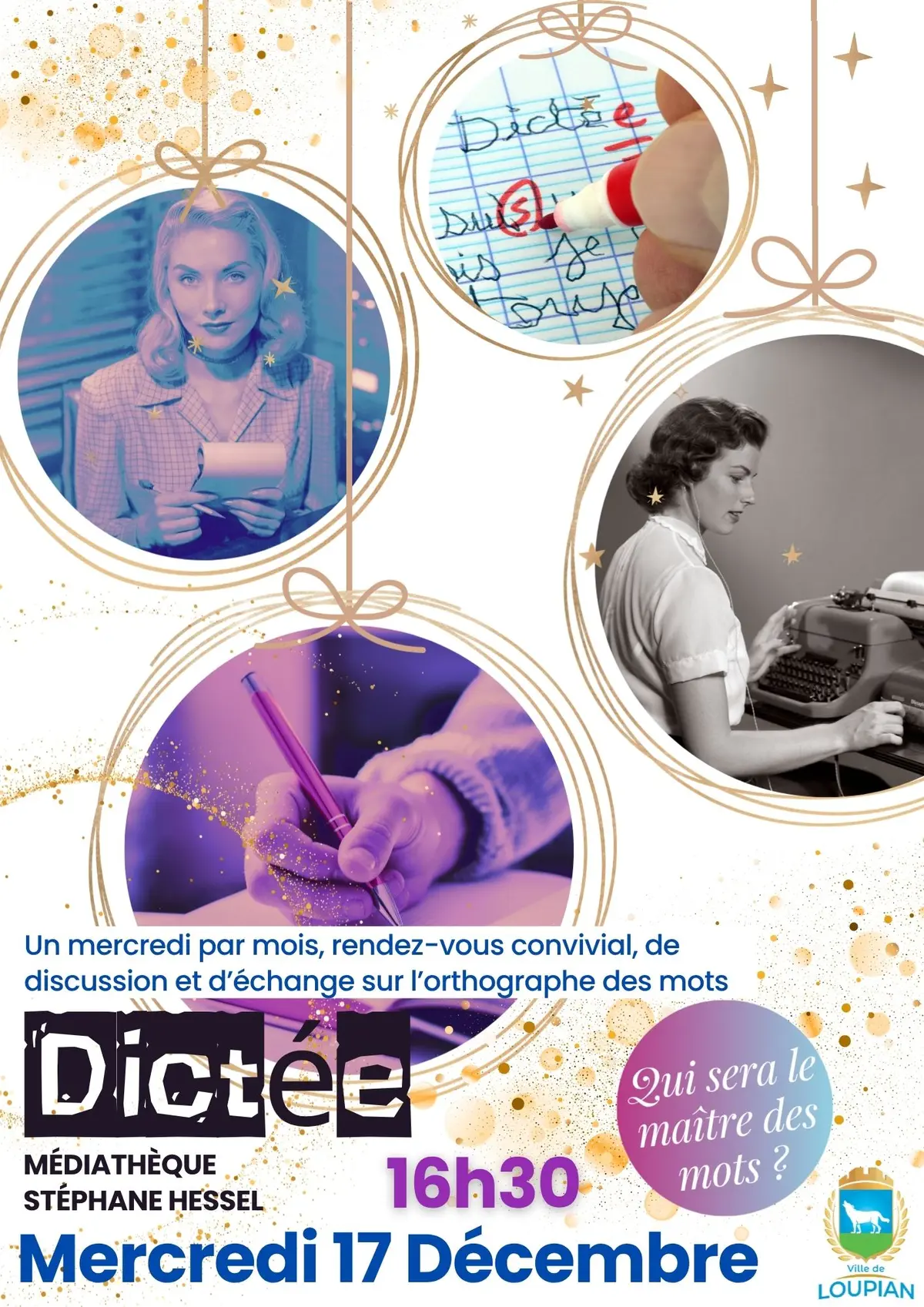 Atelier : Dictée à La Médiathèque