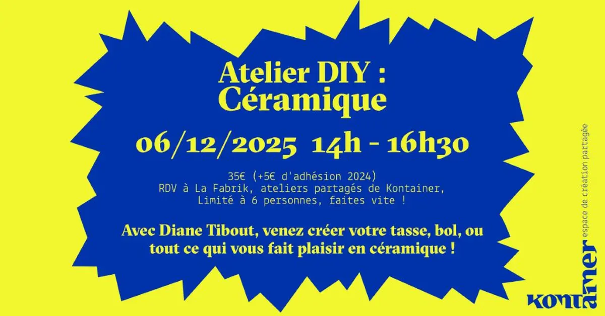 Atelier Diy : Céramique avec Diane Tibout