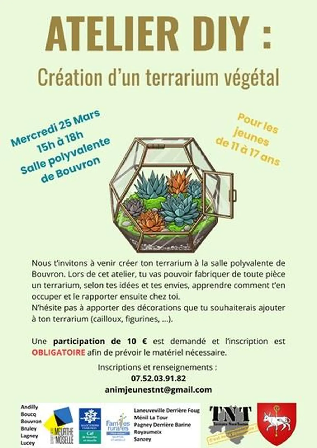 Atelier DIY : création d'un terrarium végétal