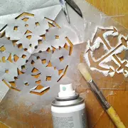 Atelier - Empreintes de givre au pochoir