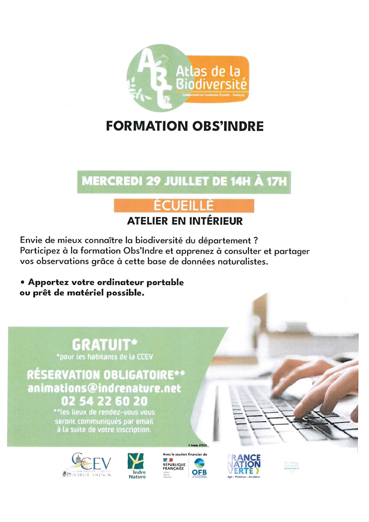 Atelier en intérieur - Formation OBS'INDRE