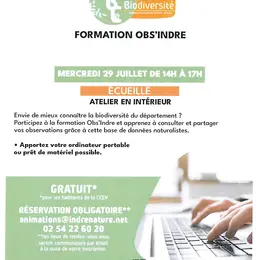 Atelier en intérieur - Formation OBS'INDRE