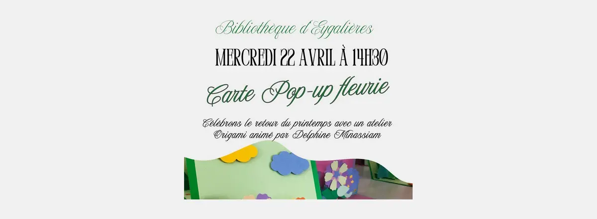 Atelier enfant Carte pop-up