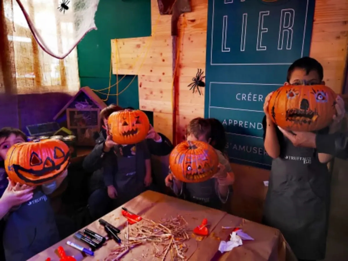 Atelier enfant citrouille Halloween chez Truffaut Plaisir (78)
