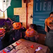 Atelier enfant citrouille Halloween chez Truffaut Blois (41)