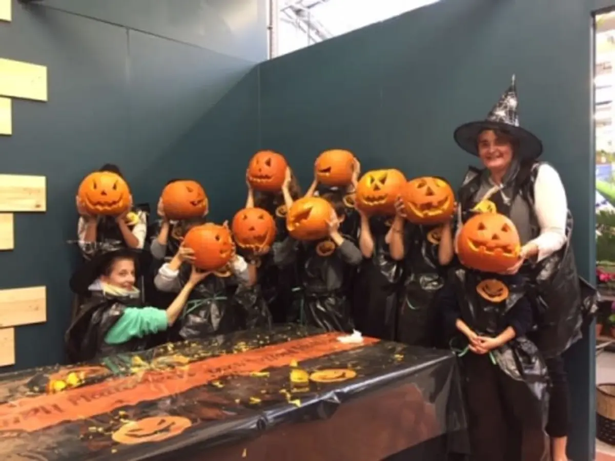Atelier enfant citrouille Halloween chez Truffaut Colmar (68)
