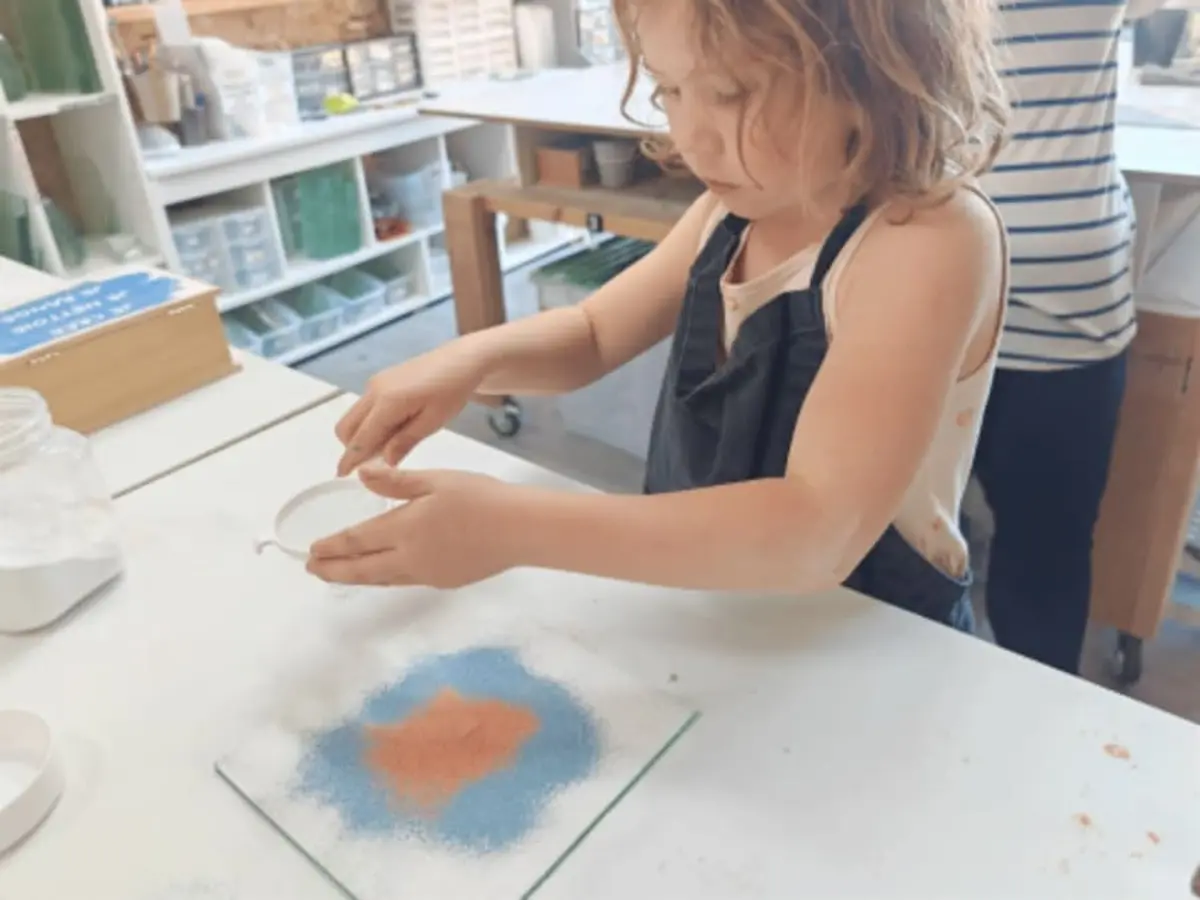 Atelier enfant création d'un objet en verre fusing à Hoerdt (67)