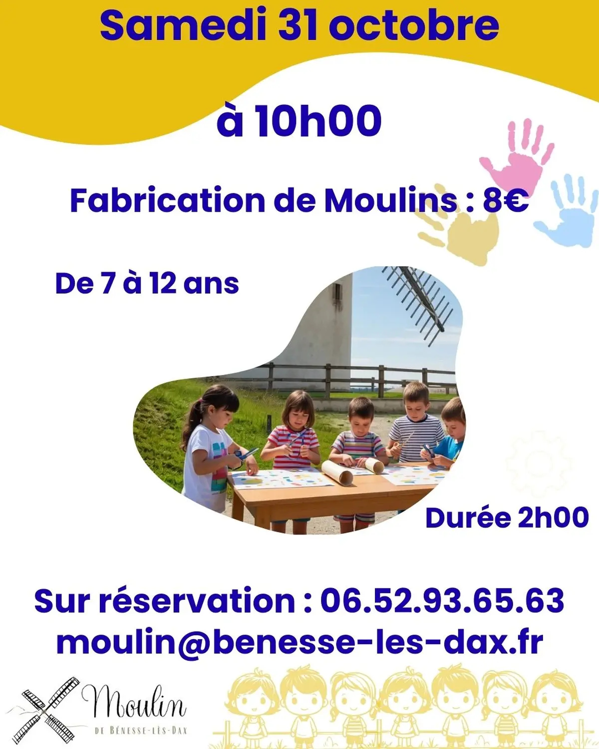 Atelier Enfant - fabrication de moulin