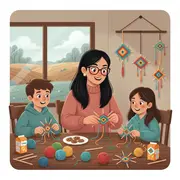 Atelier enfant Les P'tits Vacanciers - Œil de Dieu (Ojo de Dios)