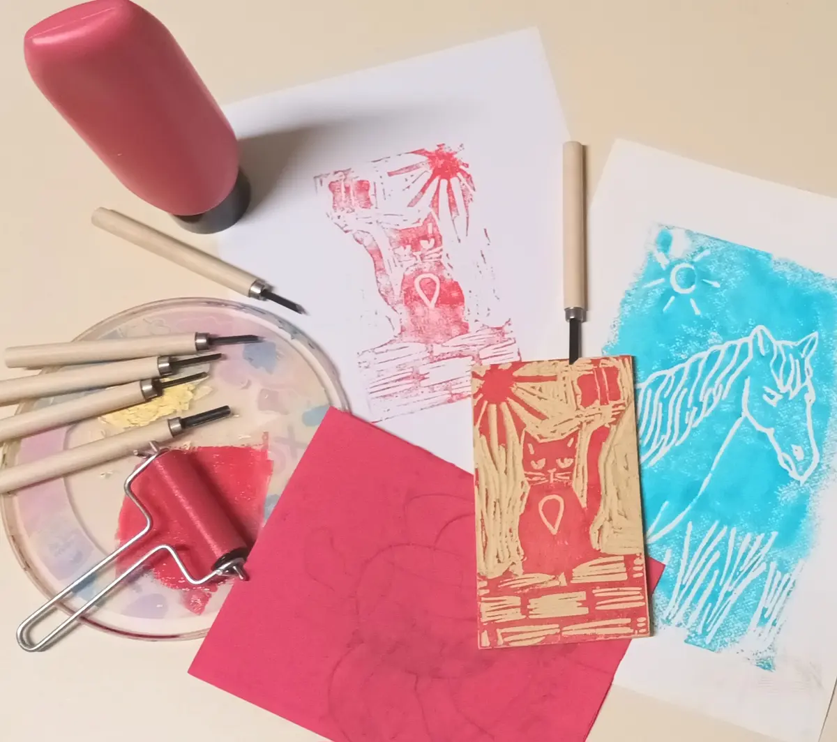 Atelier enfant Paysage - gravure