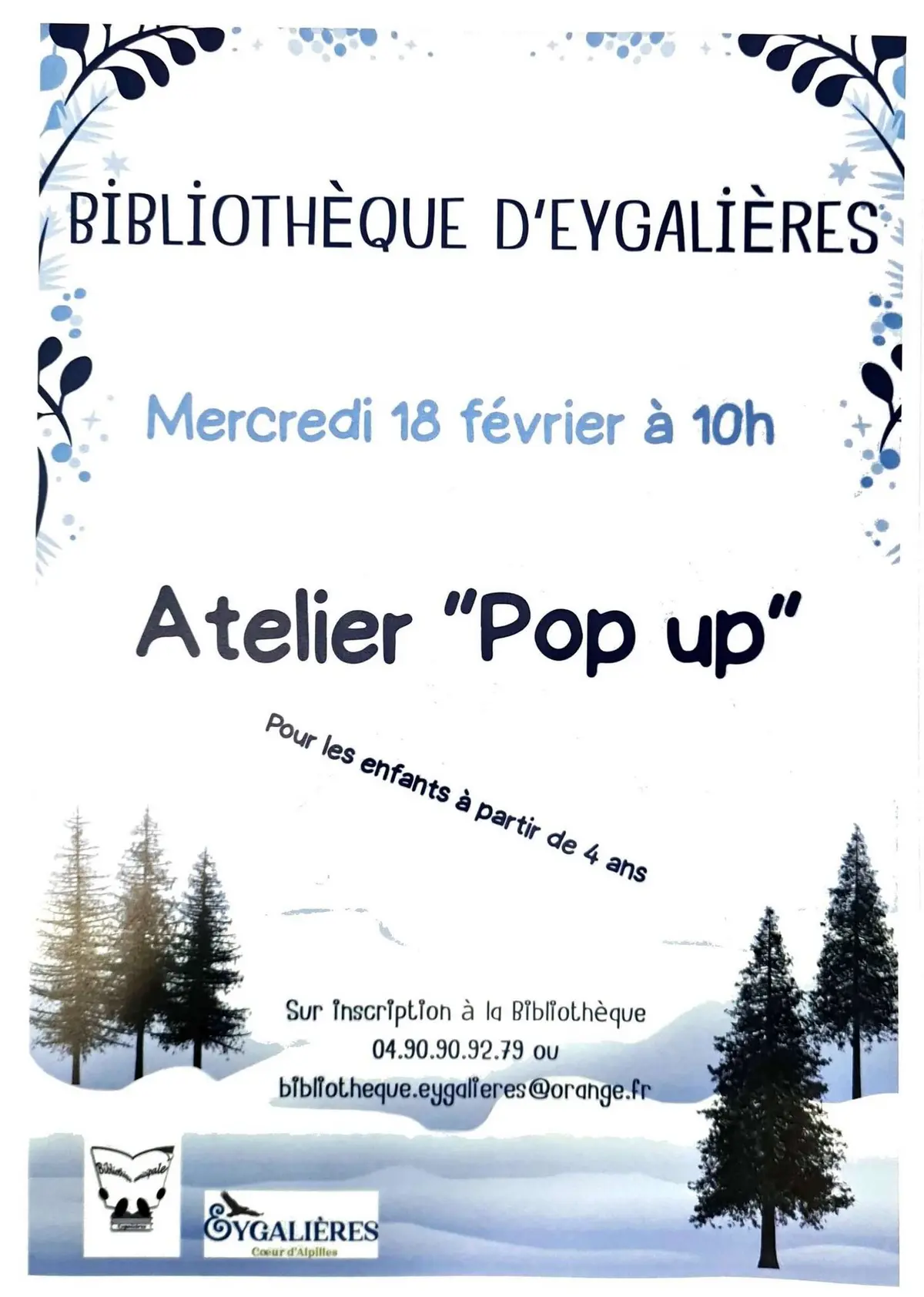 Atelier enfant Pop up