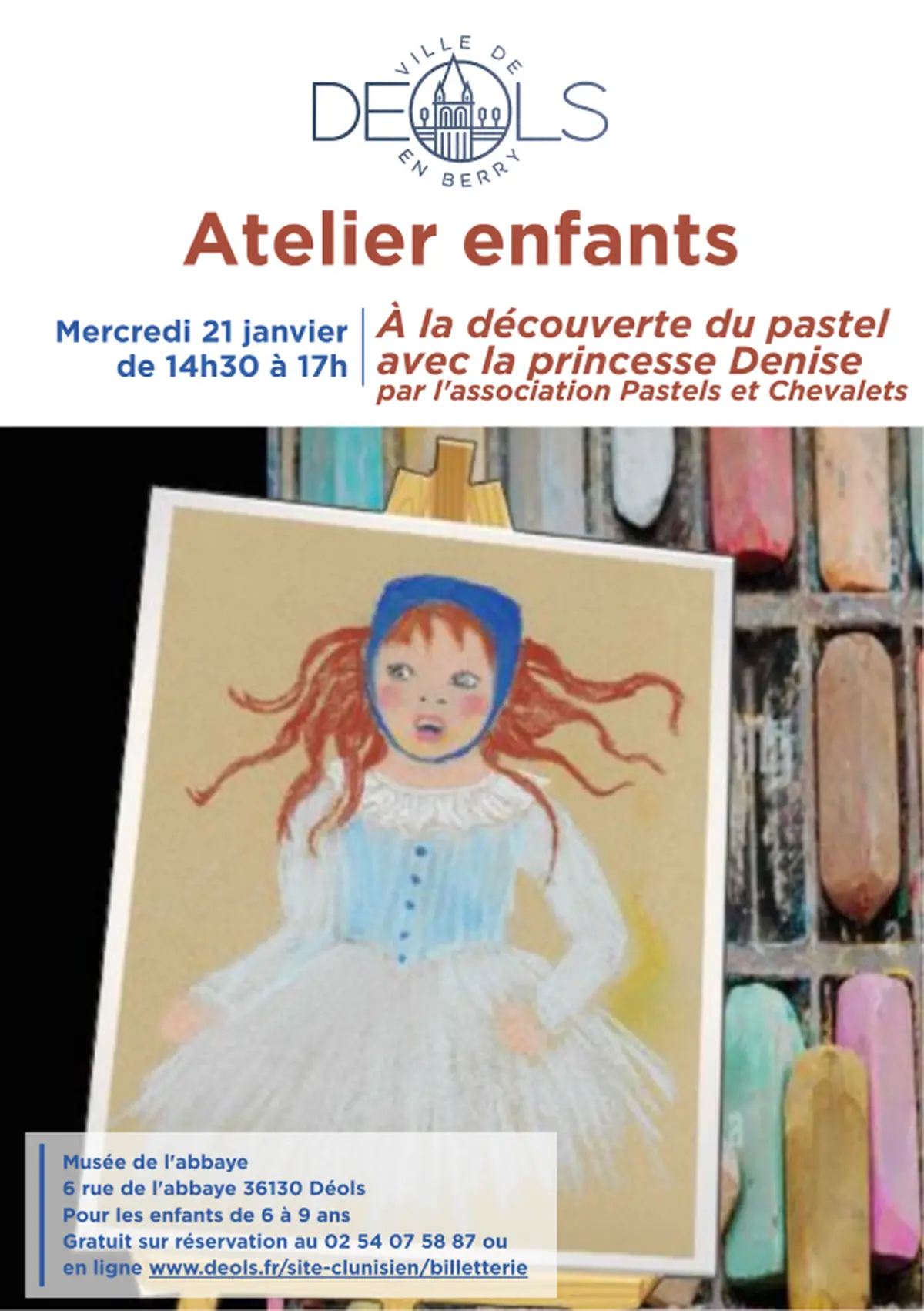 Atelier enfants : A la découverte du pastel avec la Princesse Denise