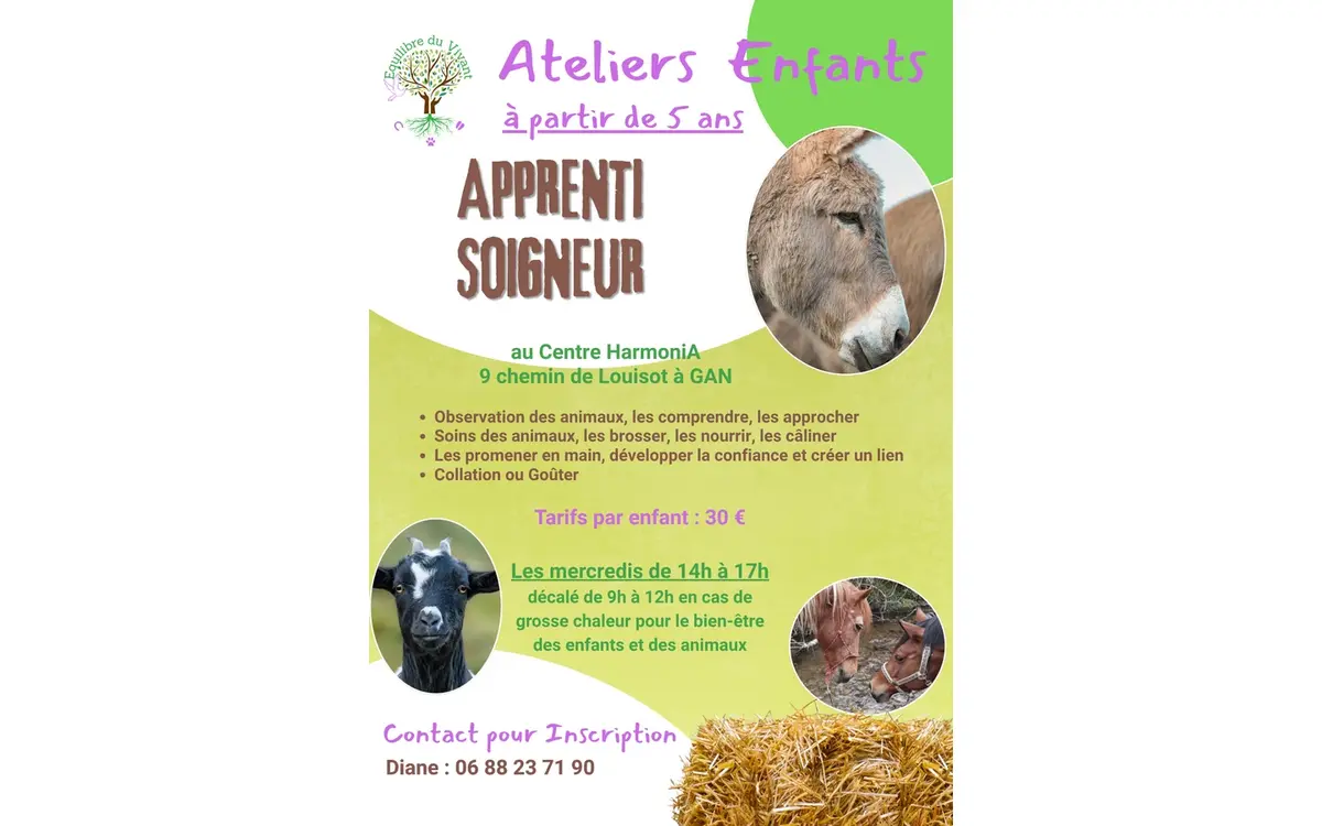 Atelier enfants apprentis soigneurs