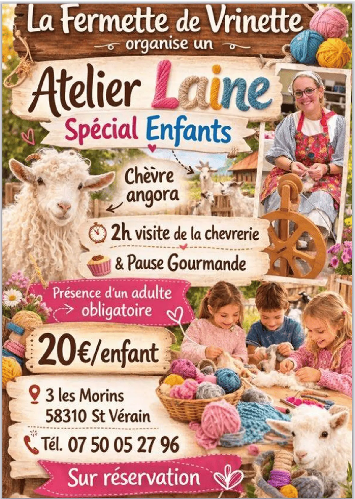 Atelier enfants autour de la laine