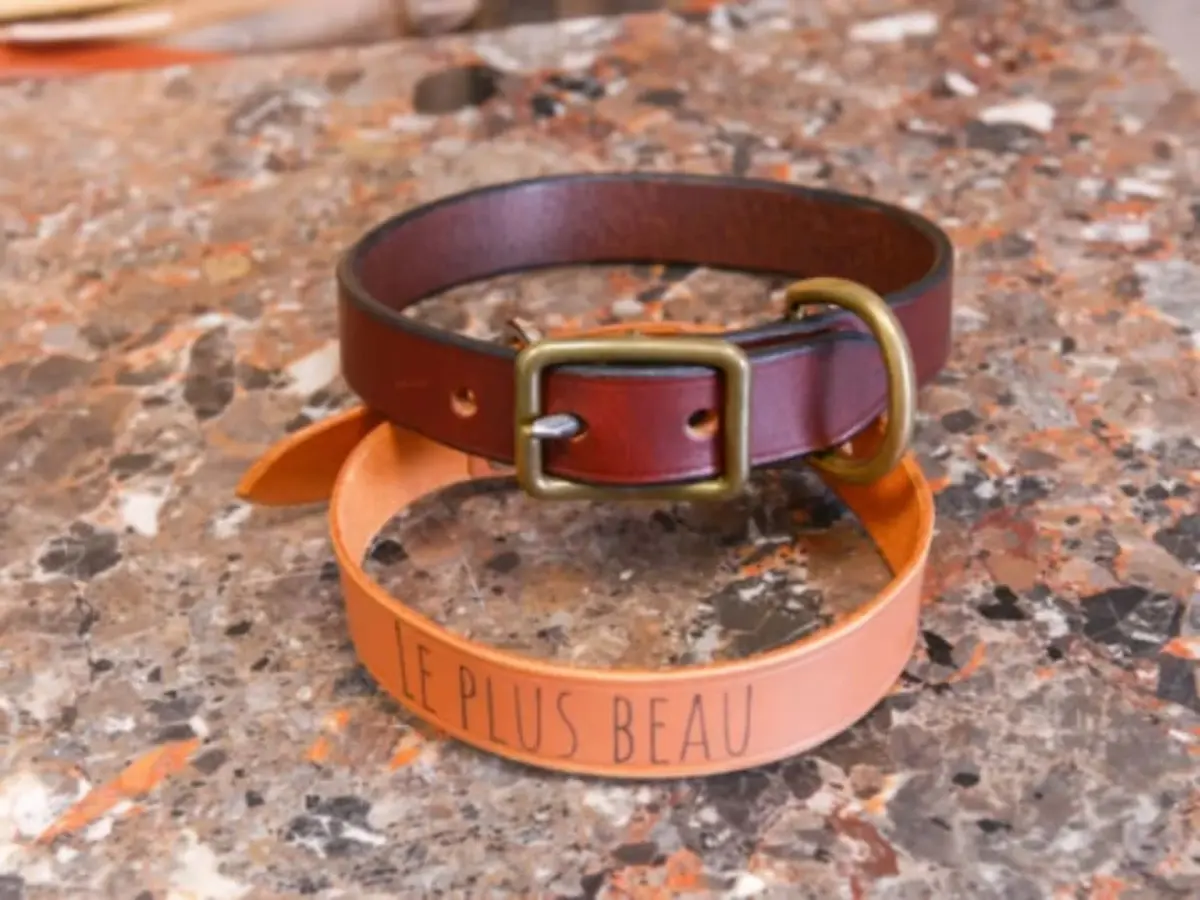 Atelier fabrication d'un collier en cuir près d'Annecy (74)