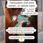 Atelier Fabrication d'un petit carnet : reliure copte