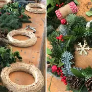 Atelier fabrication d'une couronne de noël au Marché de Noël la Villette
