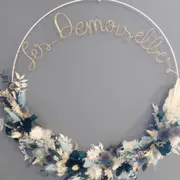 Atelier fabrication de couronne en fleurs séchées à Quimper