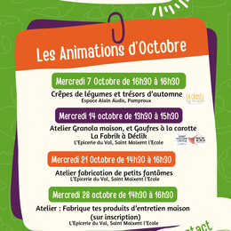Atelier fabrication de petits fantômes avec  l'Epicerie du Val