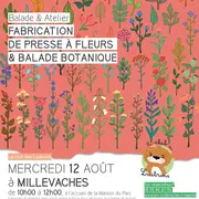 Atelier fabrication de presse à fleurs et balade botanique
