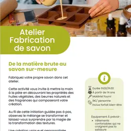 Atelier Fabrication de savon