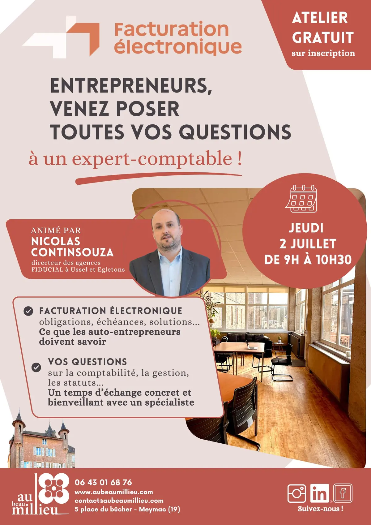 Atelier facturation électronique entrepreneurs, venez poser toutes vos questions