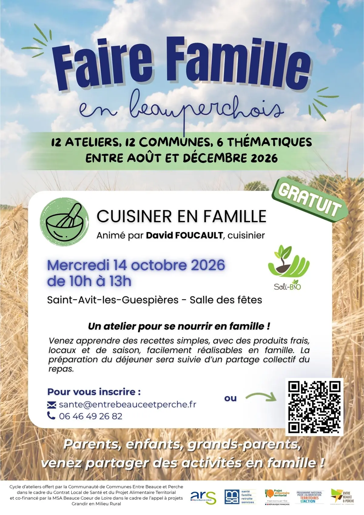 Atelier Faire Famille en Beauperchois : Cuisiner en famille