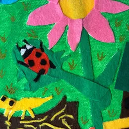 Atelier Famille au Musée Marzelles : Patchwork multicolore