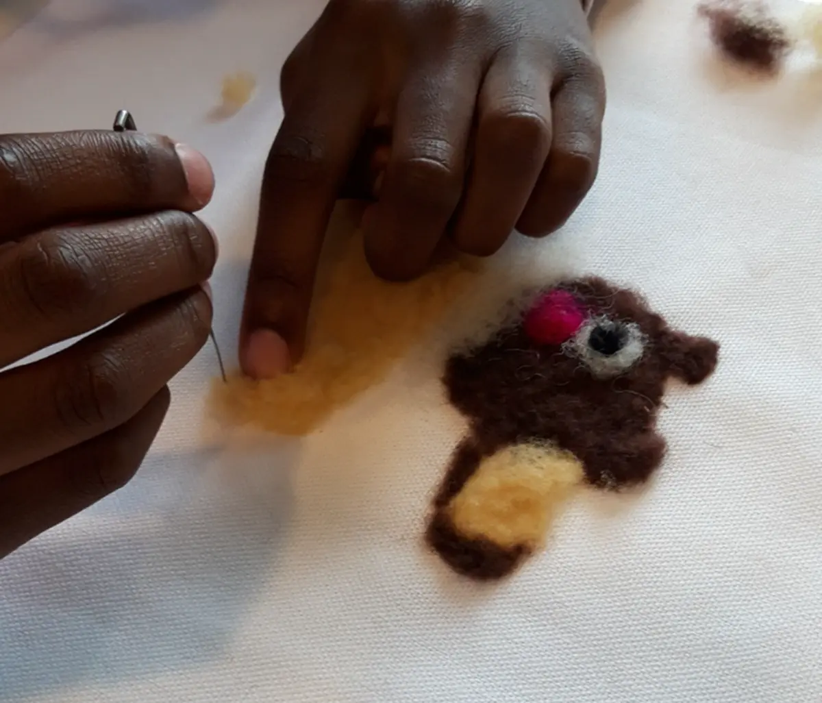 Atelier feutrage à l'aiguille