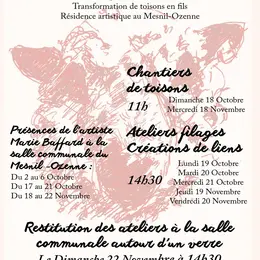 Atelier filage, création de liens