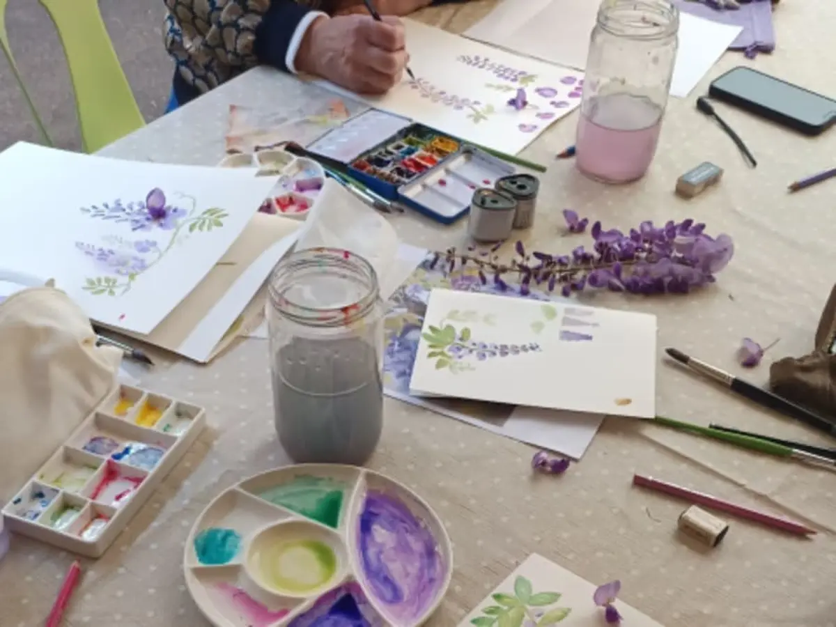 Atelier fleurs et façades en aquarelle à Lyon 3ème