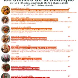 Atelier floral - Centre de table pour les fêtes