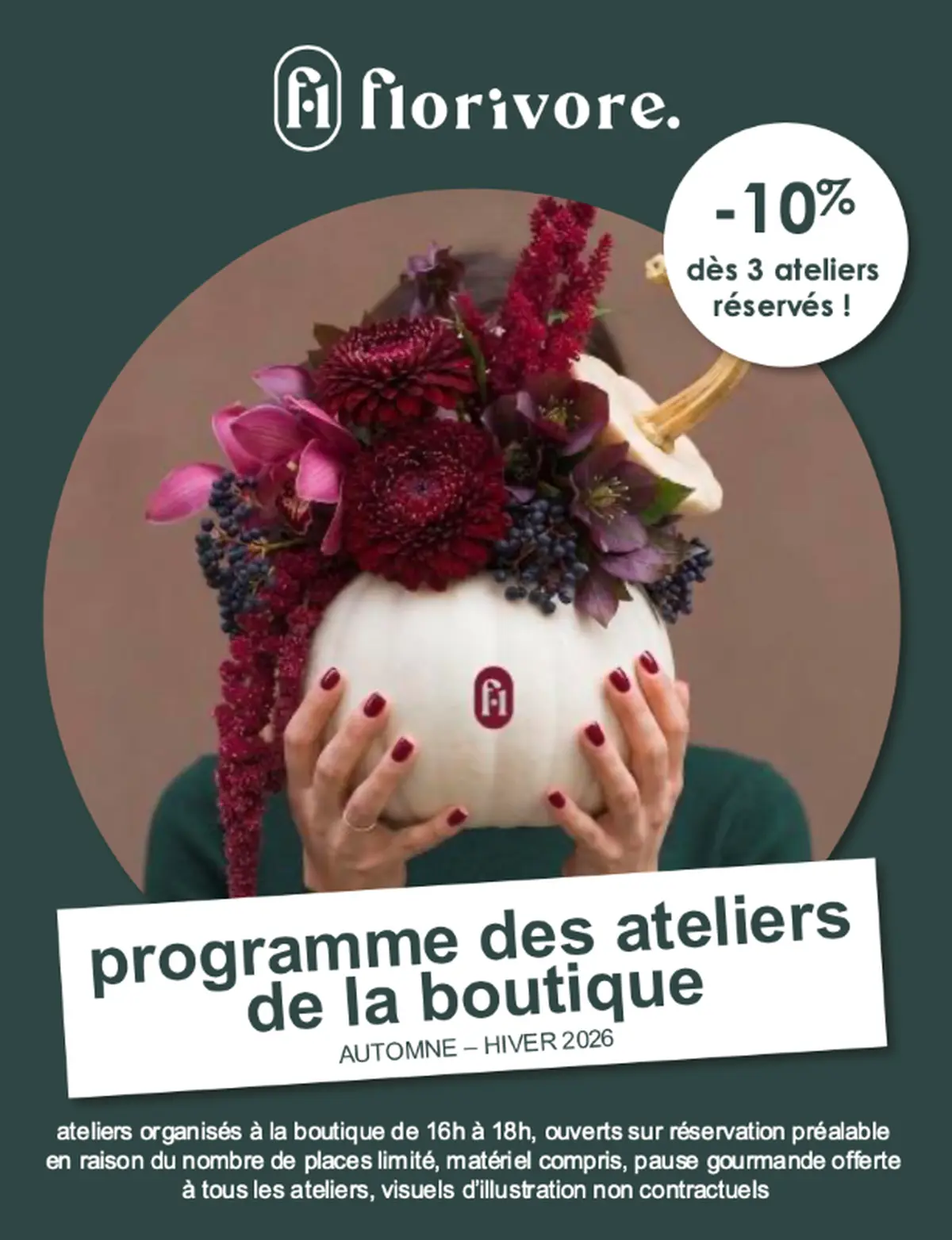 Atelier floral - Couronne d'automne en fleurs séchées