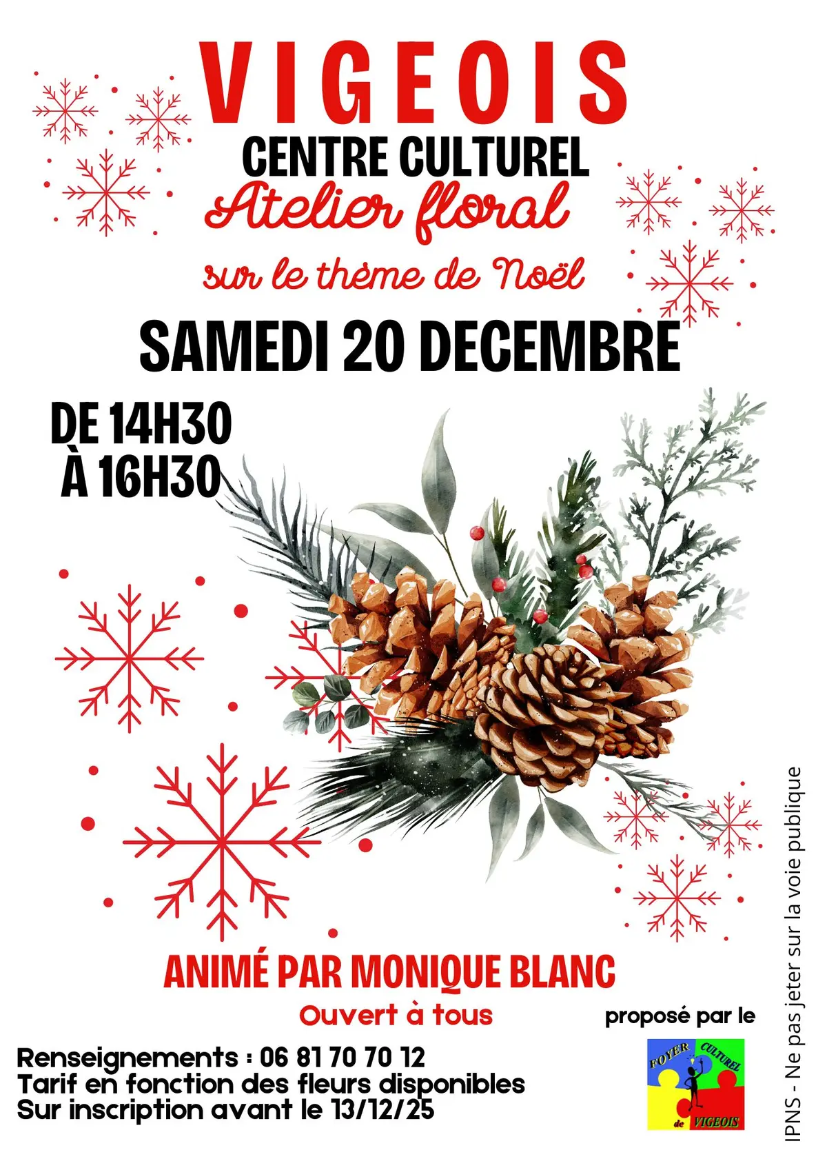 Atelier floral de Noël