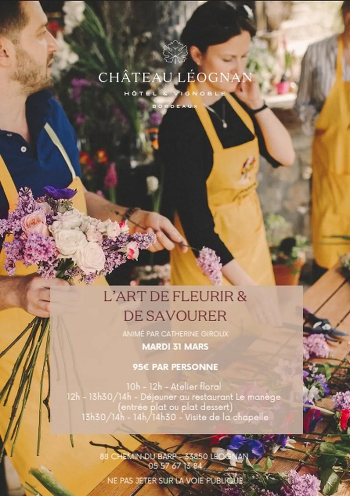 Atelier floral et déjeuner au Manège