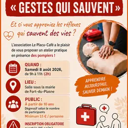 Atelier Gestes qui sauvent au placu café