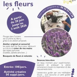Atelier immersion les mains dans les fleurs