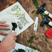 Atelier Impression végétale Tatakizomé à Luchapt (86)