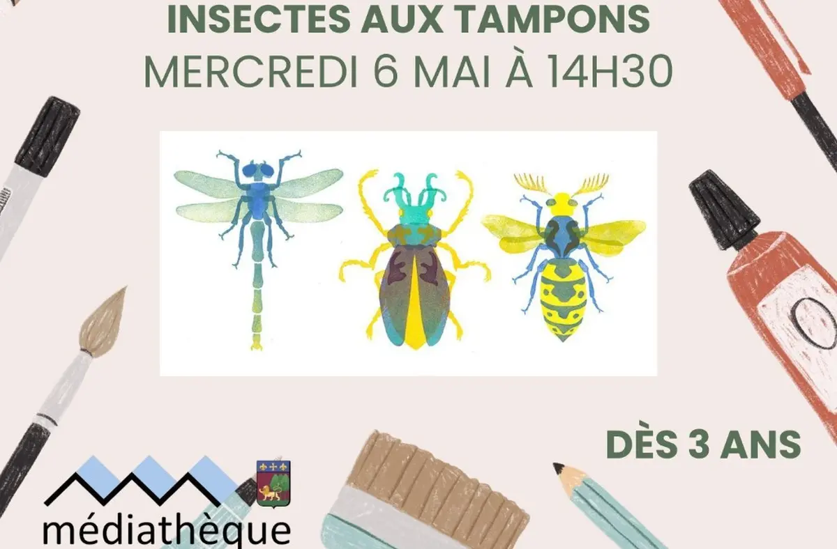 Atelier | Insectes aux tampons
