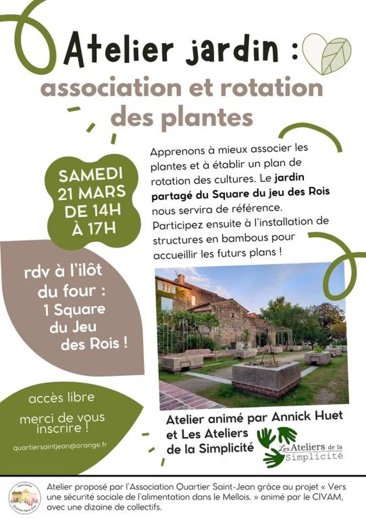 Atelier jardin : association et rotation des plantes