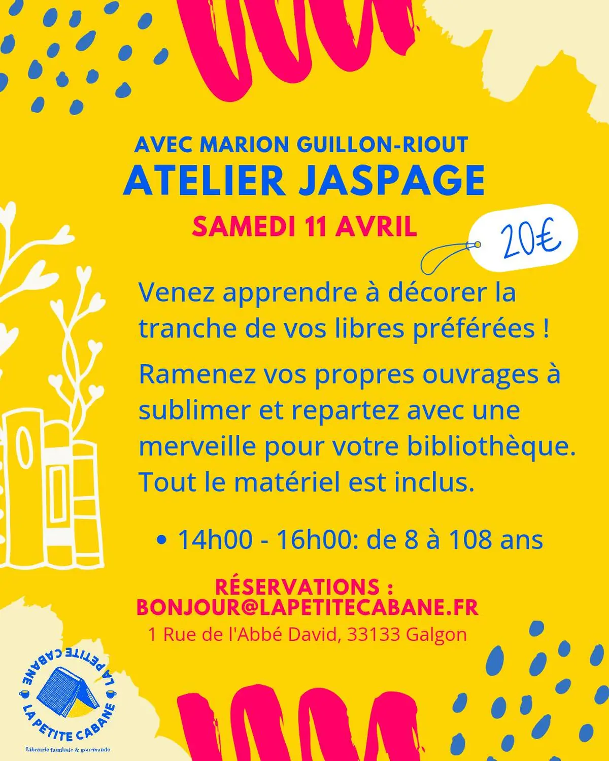 Atelier jaspage avec Marion Guillon-Riout à la Petite Cabane