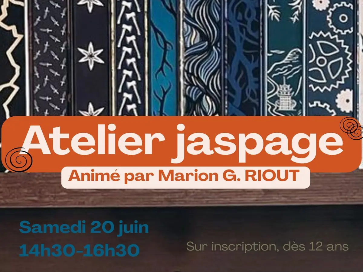 Atelier jaspage (décoration de livre)