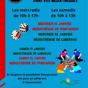 Atelier jeux de société à la médiathèque de Pompadour