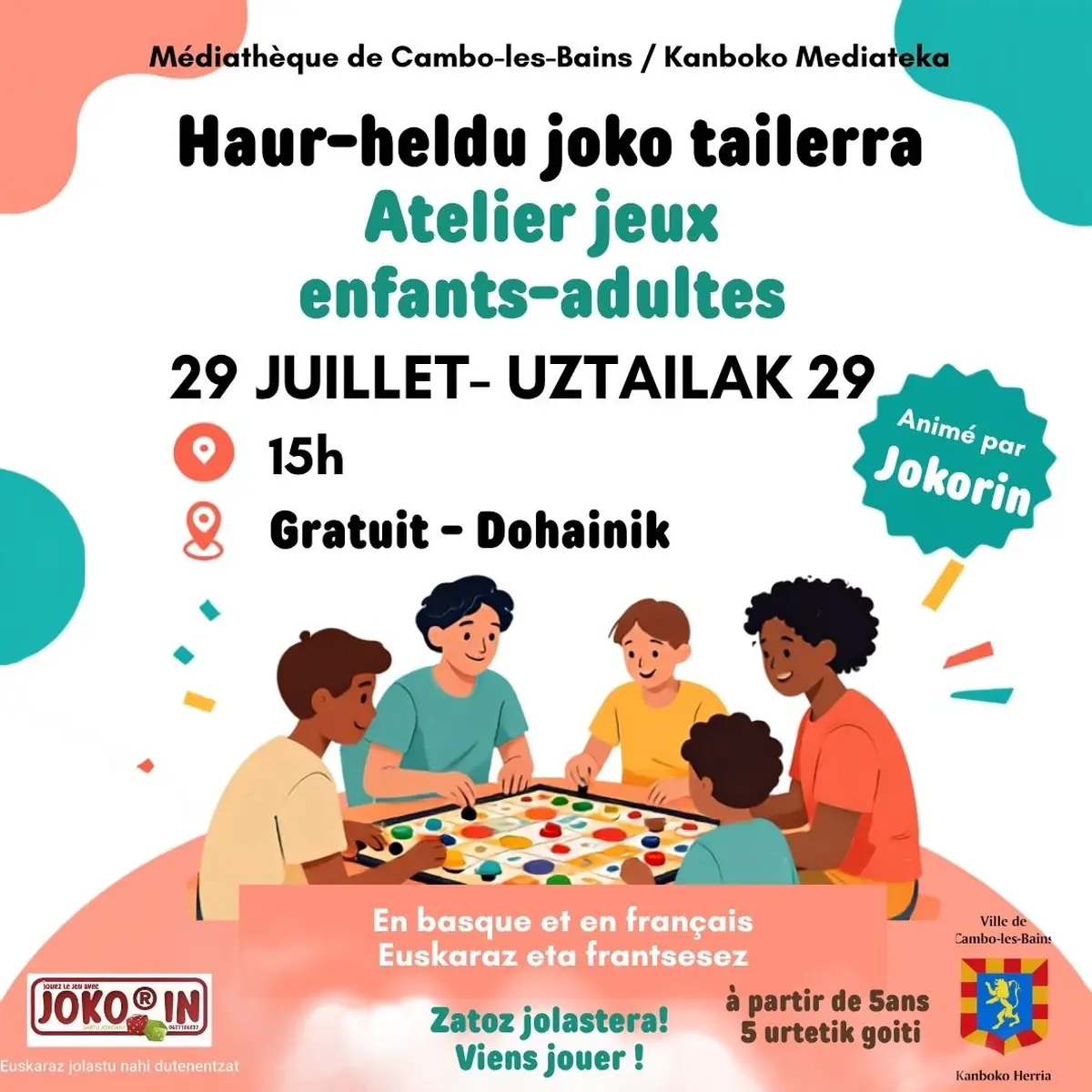 Atelier jeux enfants-adultes