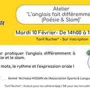 Atelier L’anglais fait différemment (Poésie &amp; Slam)